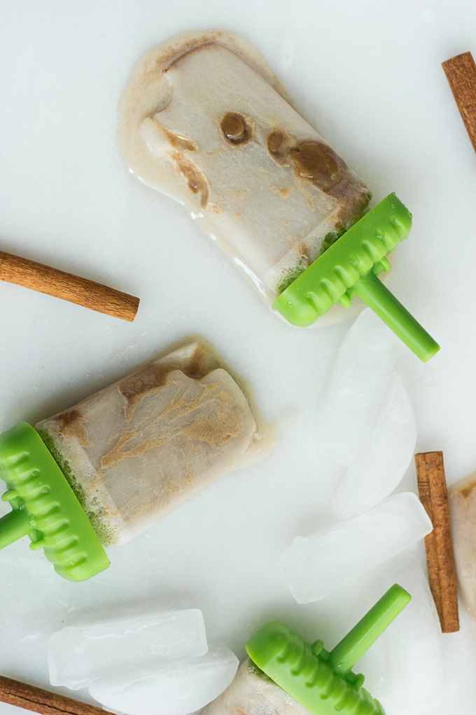 Cinnamon Caramel Horchata Popsicles